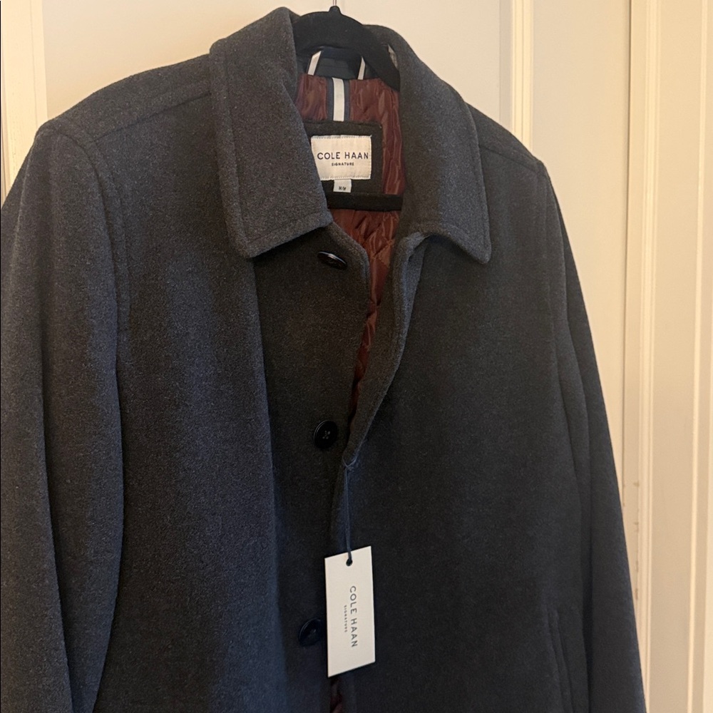 Cole Haan Men's Charcoal Car Coat - Picture 9 of 14